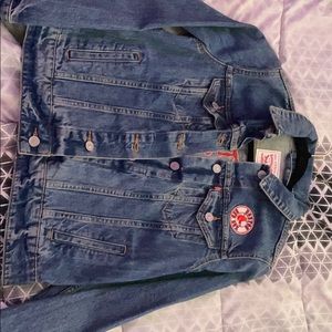 red sox jean jacket,